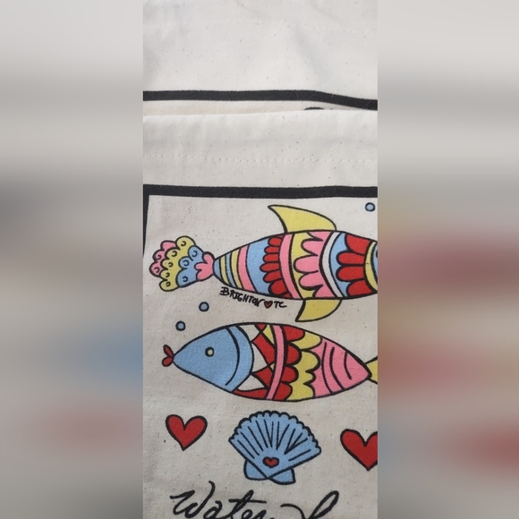 Brighton Sea Breeze Set of 3 Canvas Drawstring Beach Travel Storage Bags NWOT - Picture 13 of 14